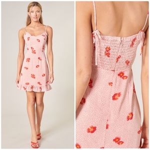 SUGARLIPS Besame Floral Kaia Tie Strap Mini Dress